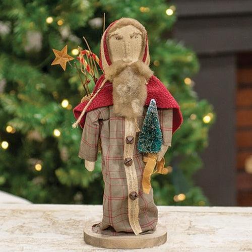Primitive Father Christmas on Base - The Fox Decor