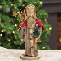 Primitive Father Christmas on Base - The Fox Decor