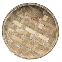 Thumbnail for Rustic Round Tobacco Tray Basket