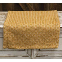 Mustard & Cream Cherry Blossom Long Runner - The Fox Decor