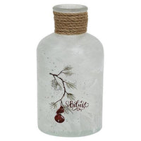 Cardinal & Bell Frosted Glass Bottle - The Fox Decor