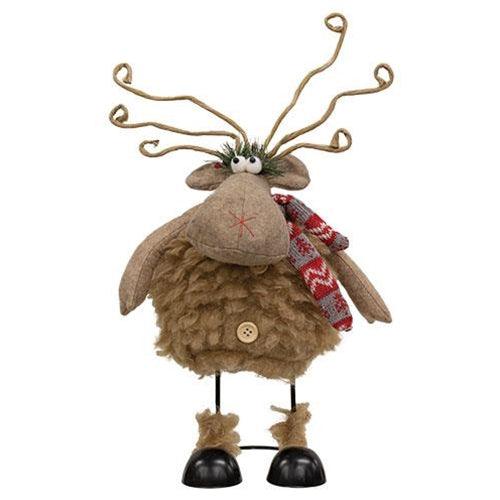 Large Fuzzy Wobble Moose - The Fox Decor