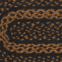 Black & Tan Jute Oval Braided Table Runner 13x72 VHC Brands - The Fox Decor