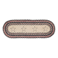 Colonial Star Jute Braided Oval Table Runner 8x24 VHC Brands - The Fox Decor