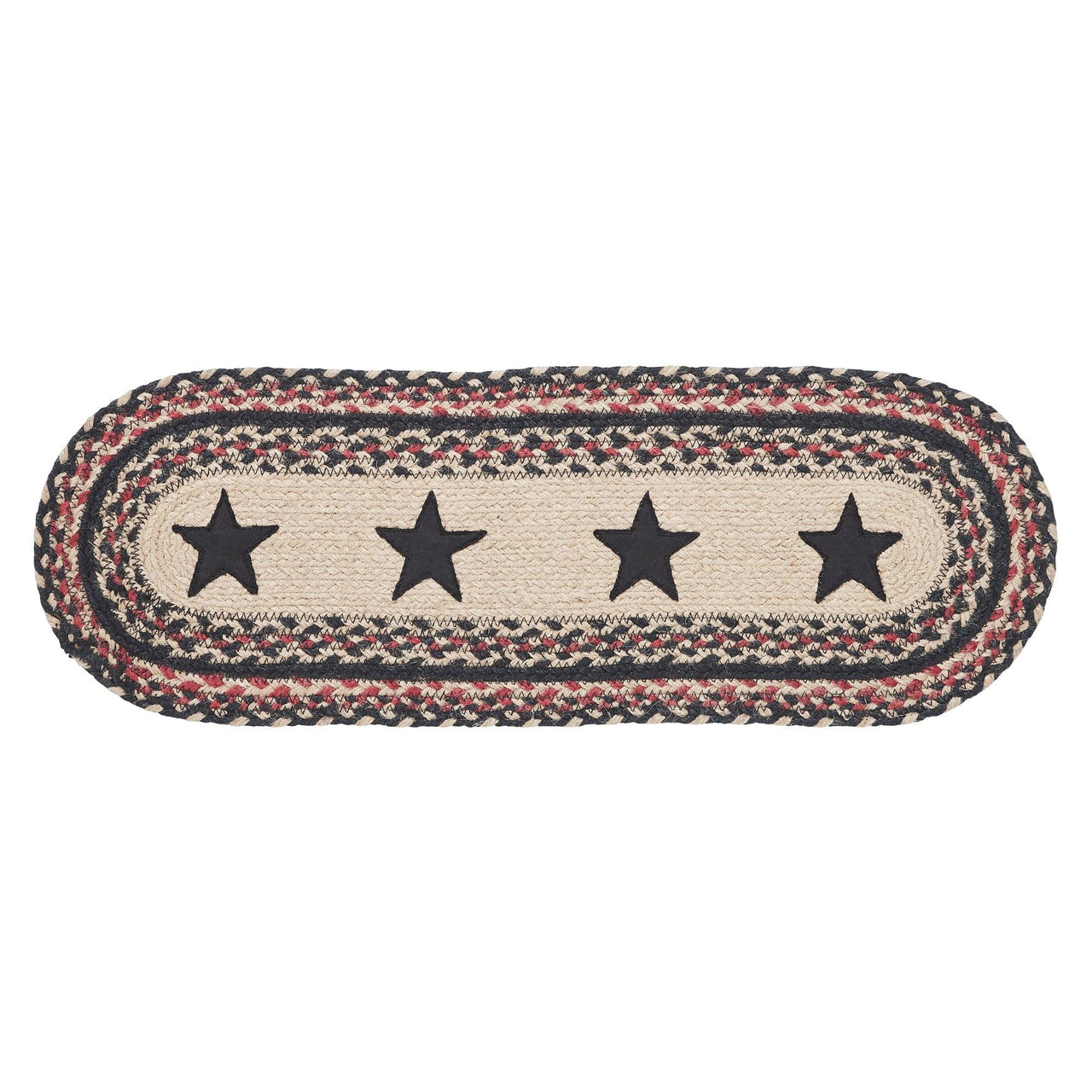 Colonial Star Jute Braided Oval Table Runner 8x24 VHC Brands - The Fox Decor