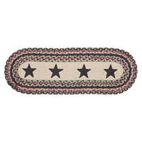 Colonial Star Jute Braided Oval Table Runner 8x24 VHC Brands - The Fox Decor