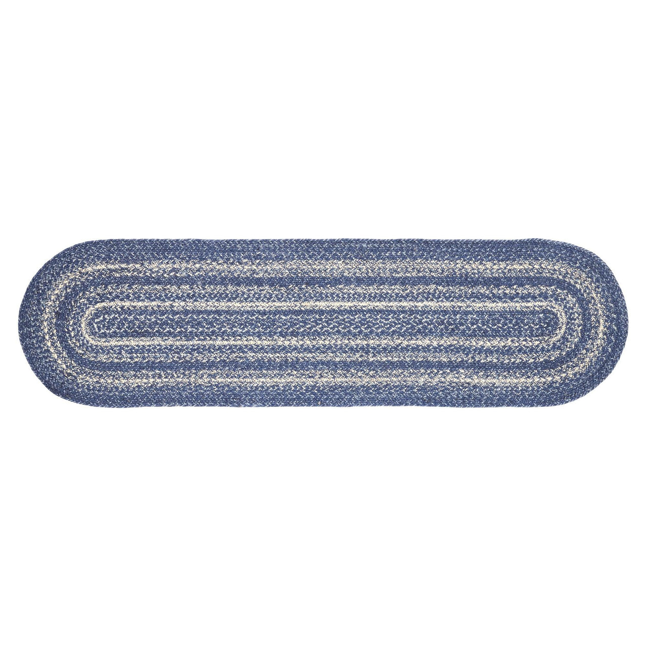 Great Falls Blue Jute Braided Oval Runner 13x48 VHC Brands - The Fox Decor
