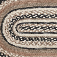 Sawyer Mill Charcoal Creme Jute Braided Oval Table Runner 13
