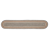 Sawyer Mill Charcoal Creme Jute Braided Oval Table Runner 13