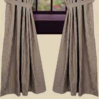 Black Nutmeg York Ticking Drapery 86