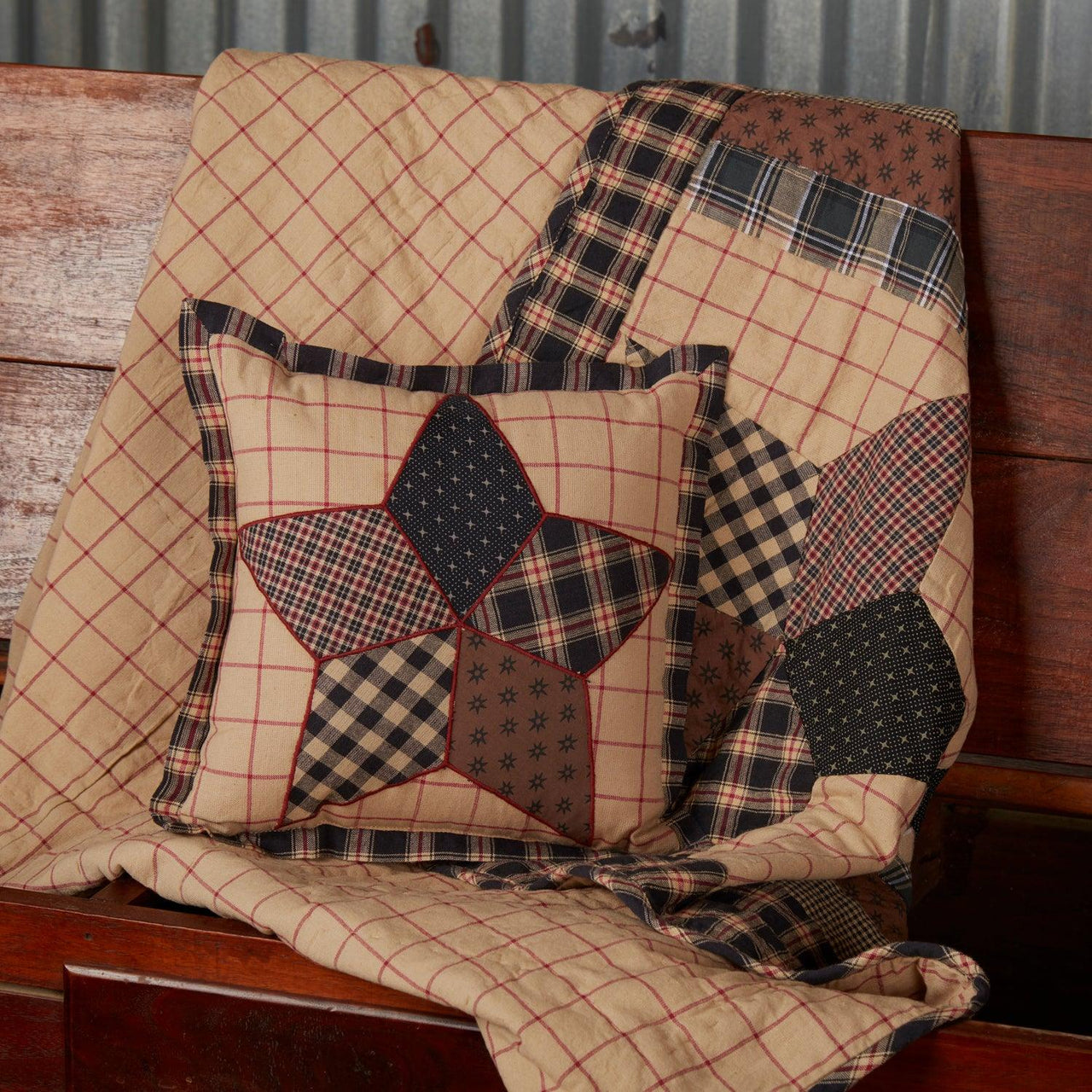 Bingham Star Patch Pillow 10x10 VHC Brands - The Fox Decor