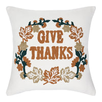 Wheat Plaid Give Thanks Pillow 18x18 VHC Brands - The Fox Decor