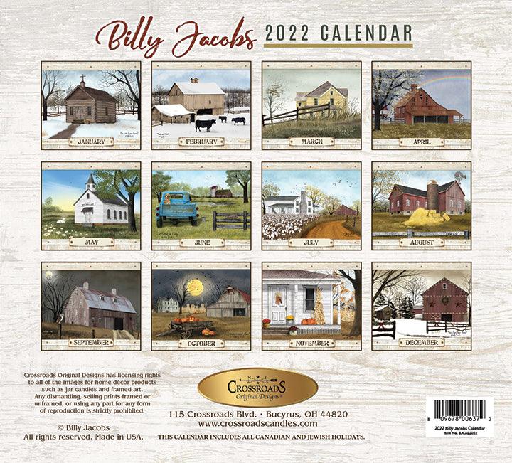 Billy Jacobs 2022 Calendar - The Fox Decor