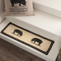 Thumbnail for Sawyer Mill Charcoal Pig Jute Stair Tread Rect Latex 8.5x27 VHC Brands