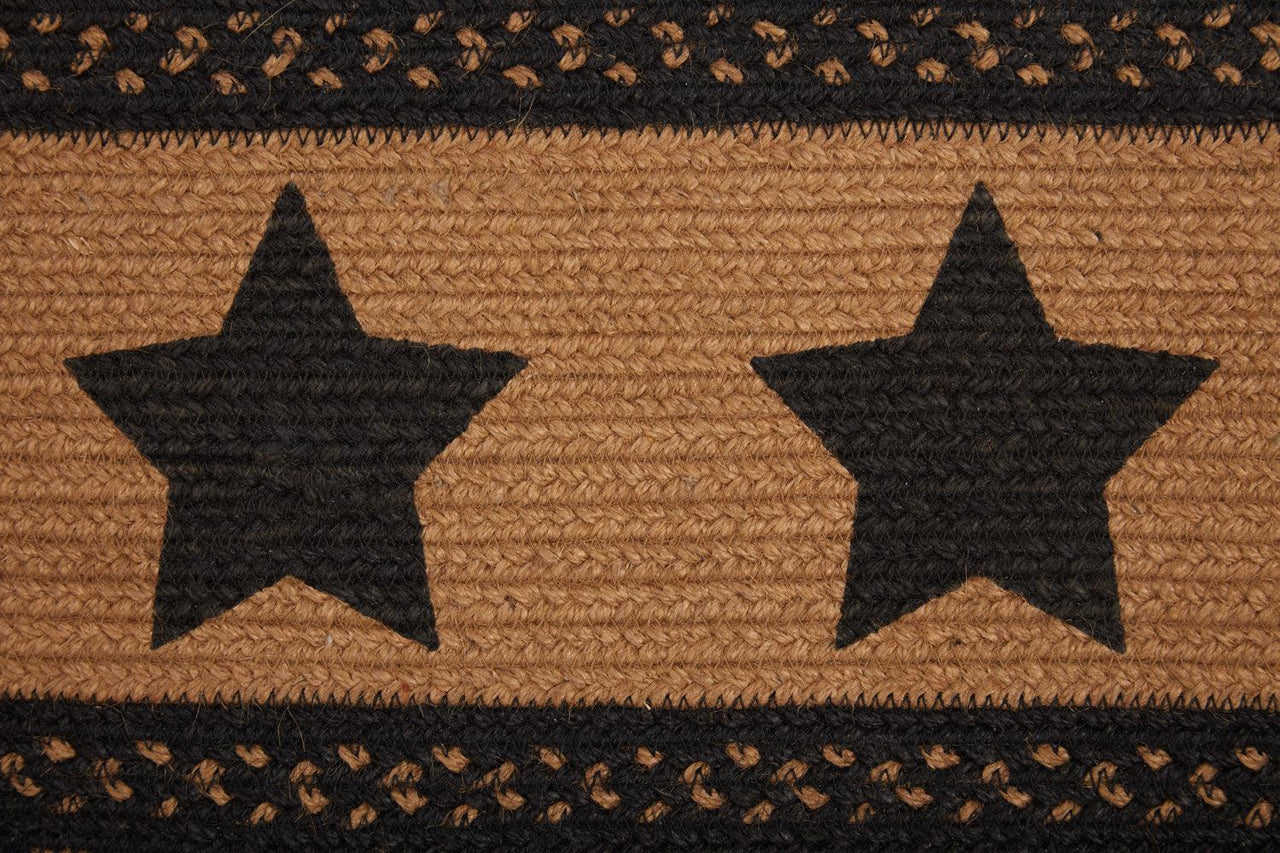 Farmhouse Jute Stair Tread Stencil Stars Oval Latex 8.5x27 VHC Brands - The Fox Decor