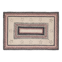 Colonial Star Jute Braided Rug Rect. with Rug Pad 2'x3' VHC Brands - The Fox Decor