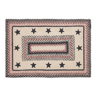 Colonial Star Jute Braided Rug Rect. with Rug Pad 2'x3' VHC Brands - The Fox Decor