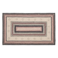 Colonial Star Jute Braided Rug Rect. with Rug Pad 3'x5' VHC Brands - The Fox Decor