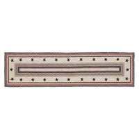 Colonial Star Jute Braided Rug/Runner Rect. with Rug Pad 2'x8' VHC Brands - The Fox Decor