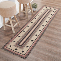 Colonial Star Jute Braided Rug/Runner Rect. with Rug Pad 2'x8' VHC Brands - The Fox Decor