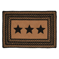 Farmhouse Jute Braided Rug Rect. Stencil Stars 20