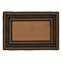 Farmhouse Jute Braided Rug Rect. Stencil Stars 20
