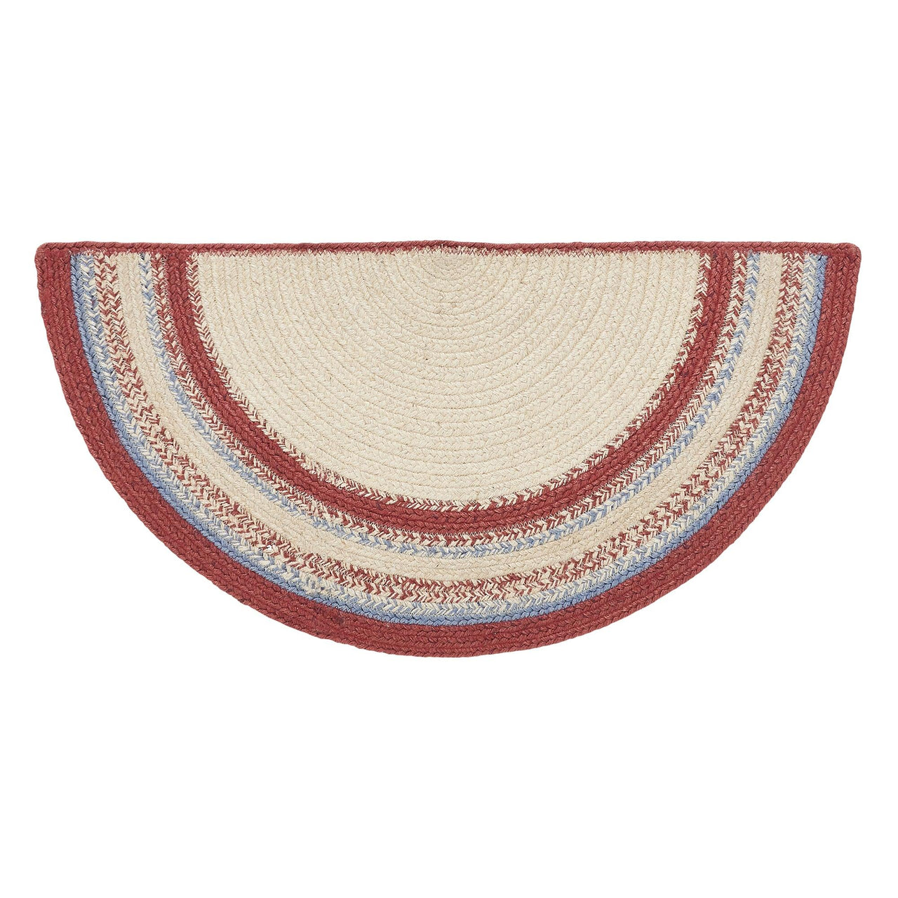 Celebration Jute Braided Rug Half Circle w/ Pad 16.5x33 VHC Brands - The Fox Decor