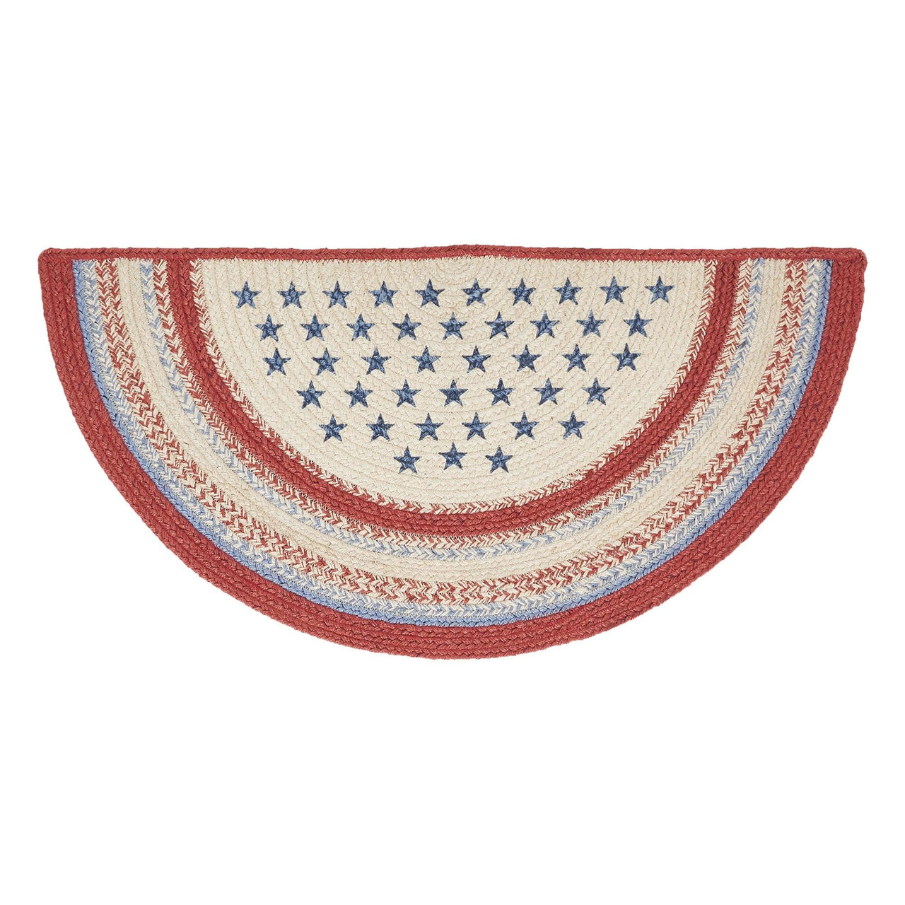 Celebration Jute Braided Rug Half Circle w/ Pad 16.5x33 VHC Brands - The Fox Decor