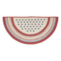 Celebration Jute Braided Rug Half Circle w/ Pad 16.5x33 VHC Brands - The Fox Decor
