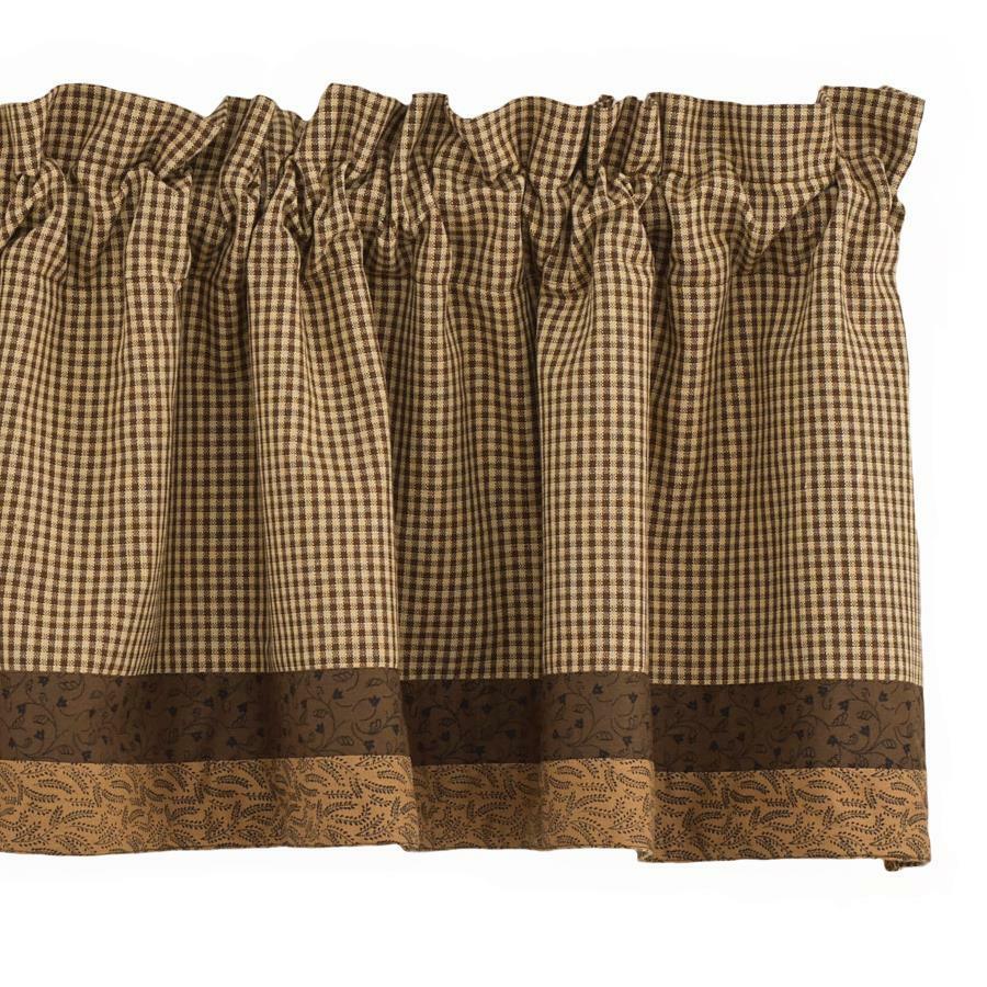 Shades Of Brown Valance - Border Park designs - The Fox Decor
