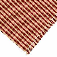 Barn Red Nutmeg Heritage House Check Barn Red Table Runner TR100017 - The Fox Decor