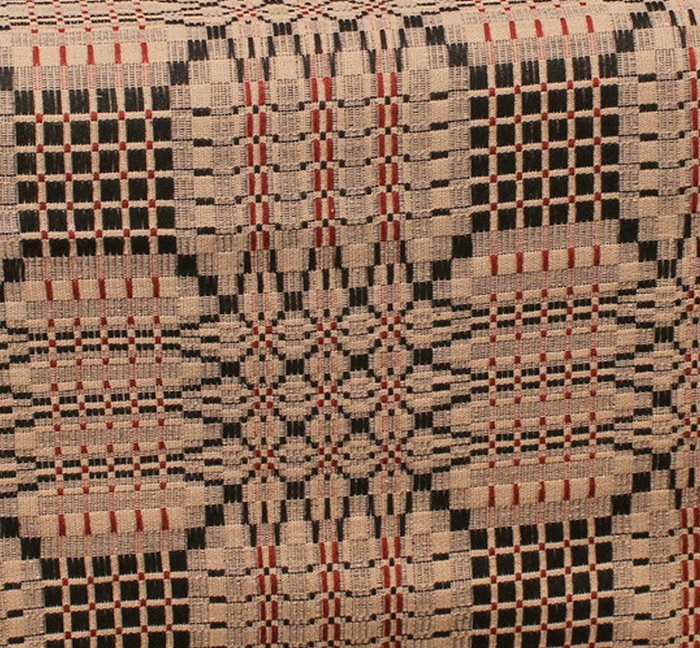 Trenton Jacquard Nutmeg Black Red Table Runner TR243025 - The Fox Decor
