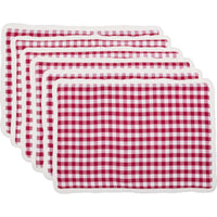Thumbnail for Emmie Red Placemat Set of 6 12x18 VHC Brands