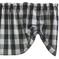 Wicklow Check Valance - Farmhouse Black & Cream Park designs - The Fox Decor