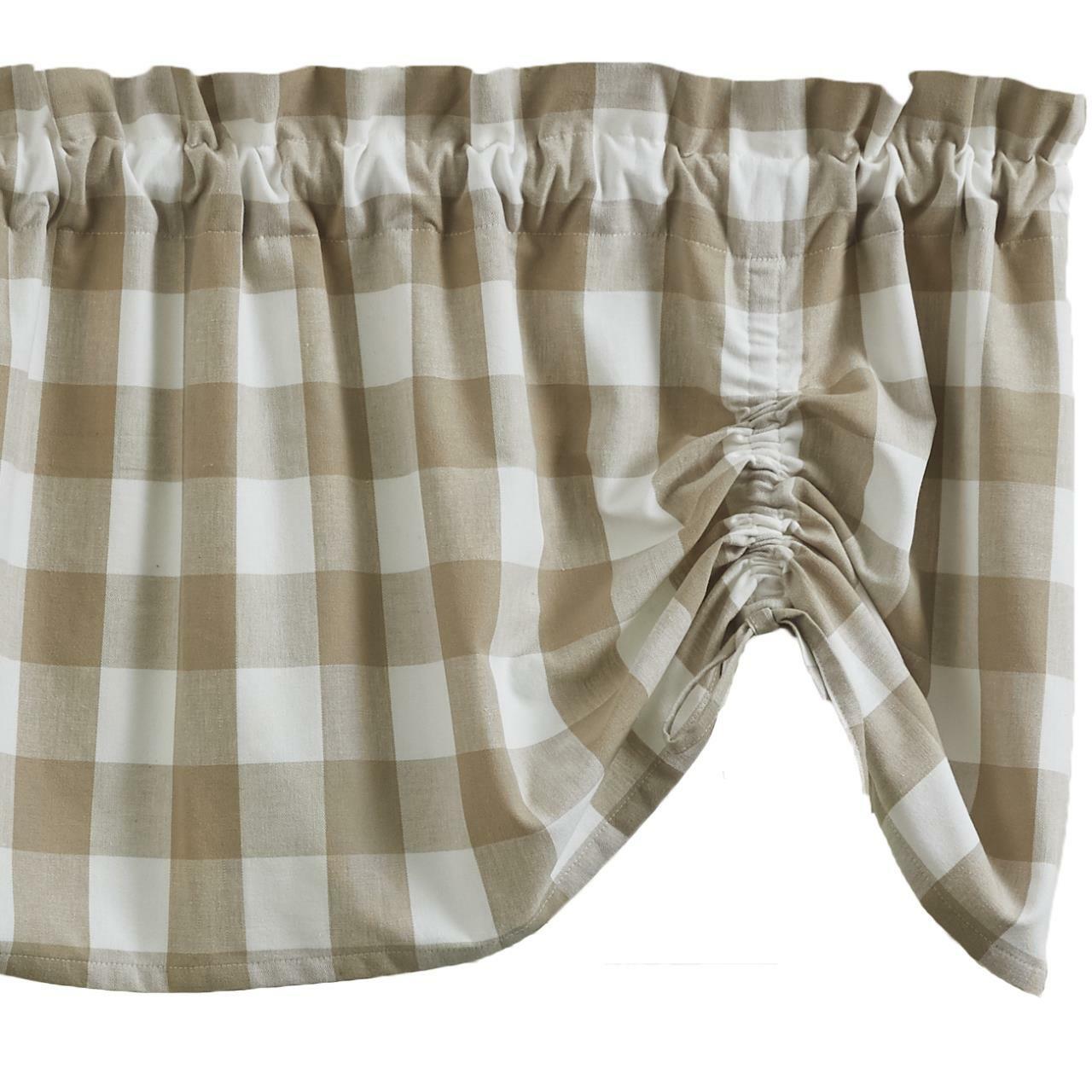 Wicklow Check Valance - Farmhouse Natural Park designs - The Fox Decor