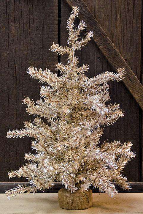 Antique Silver Pine Tree -24" - The Fox Decor