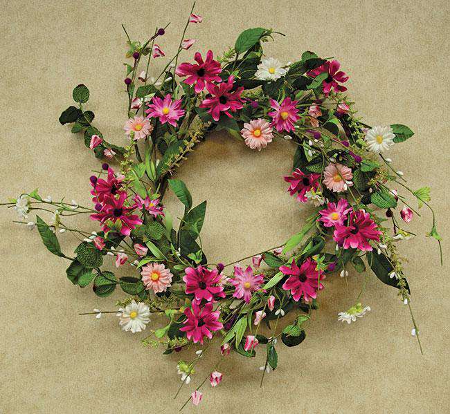 Aster Daisy Wreath - 18" - The Fox Decor