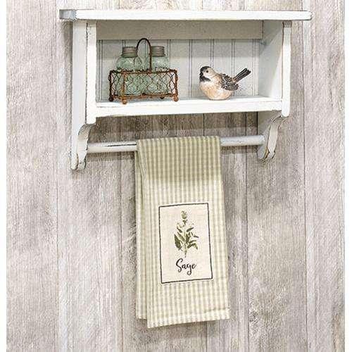 Beadboard Towel Rack Farmhouse White