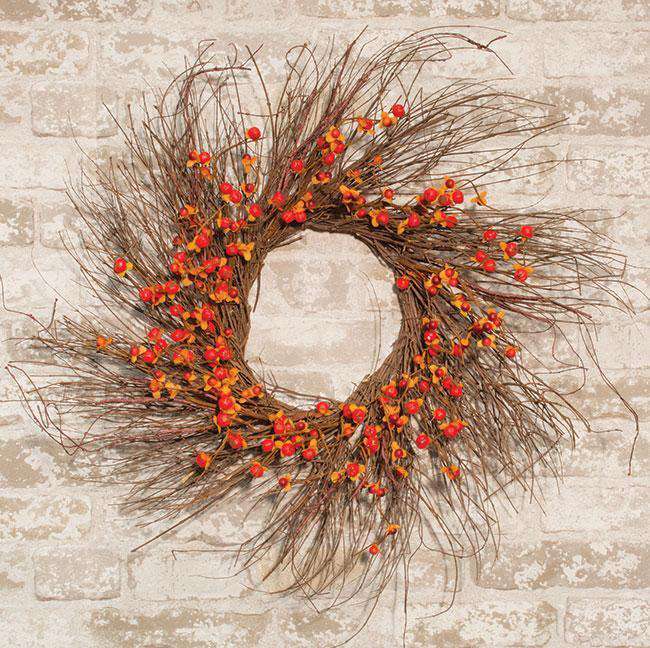 Bittersweet & Twig Wreath, 24" - The Fox Decor
