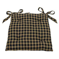 Black Check Chair Pad, 15