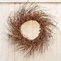 Burgundy/Gold Pip Twig Wreath, 22
