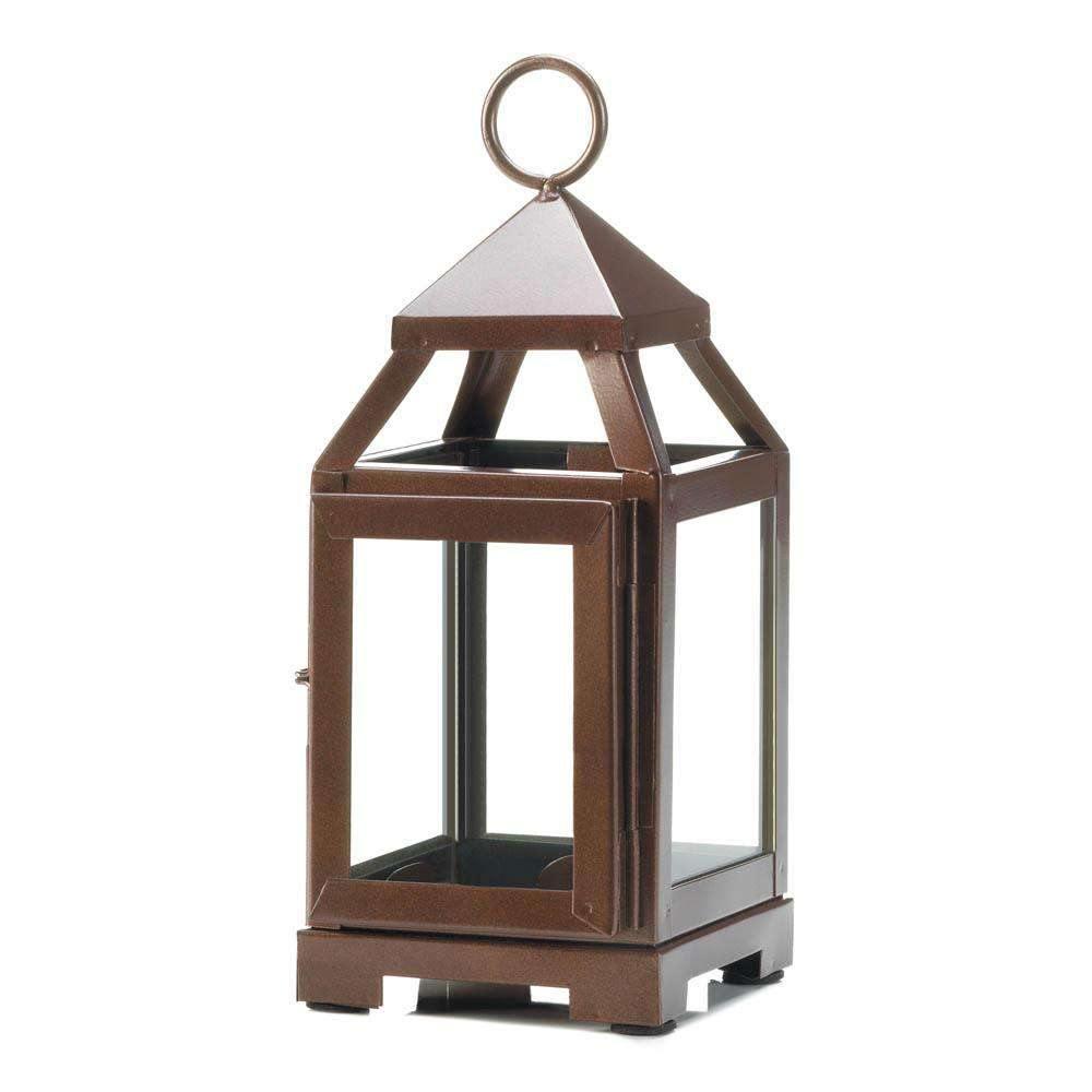 Copper Mini Contemporary Lantern - The Fox Decor