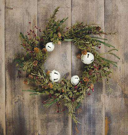 Country Bell Pine Wreath - 20" - The Fox Decor