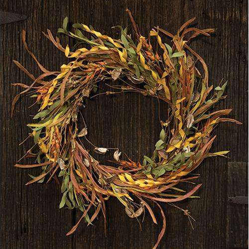 Fall Wheat & Grass Wreath, 20" - The Fox Decor