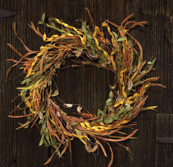 Fall Wheat & Grass Wreath, 20" - The Fox Decor