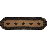 Farmhouse Jute Braided Table Runners Stencil Stars - The Fox Decor