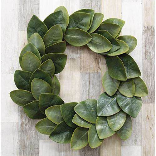 Williamsburg Magnolia Leaves Wreath, 22" - The Fox Decor