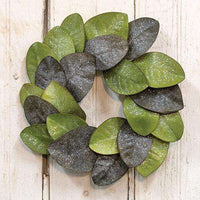 Vintage Glitter Magnolia Leaves Wreath, 16