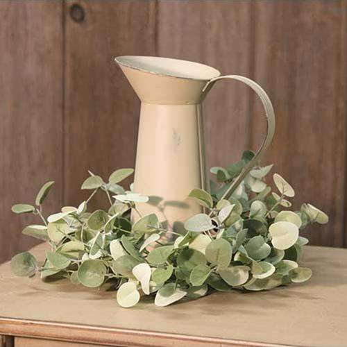 Silver Drop Eucalyptus Wreath, 14" - The Fox Decor