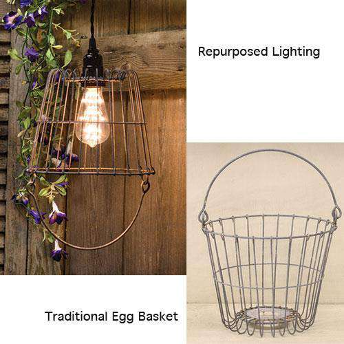 Galvanized Egg Basket, 7.5" Wire Baskets CWI+ 